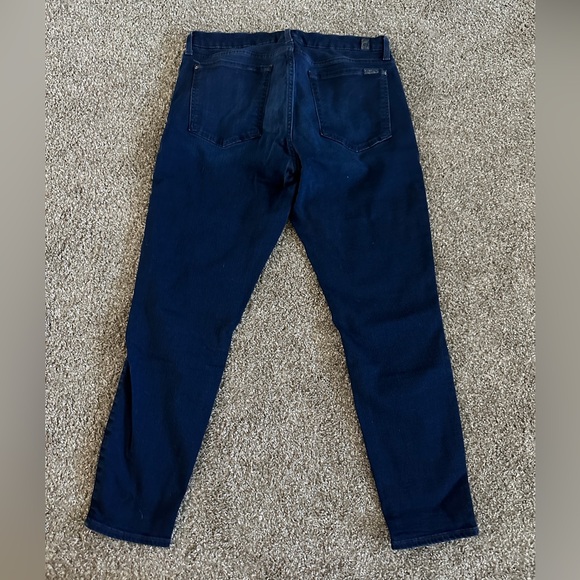 7 for all mankind the ankle skinny denim jeans B(AIR) size 31 high stretch - Picture 9 of 16